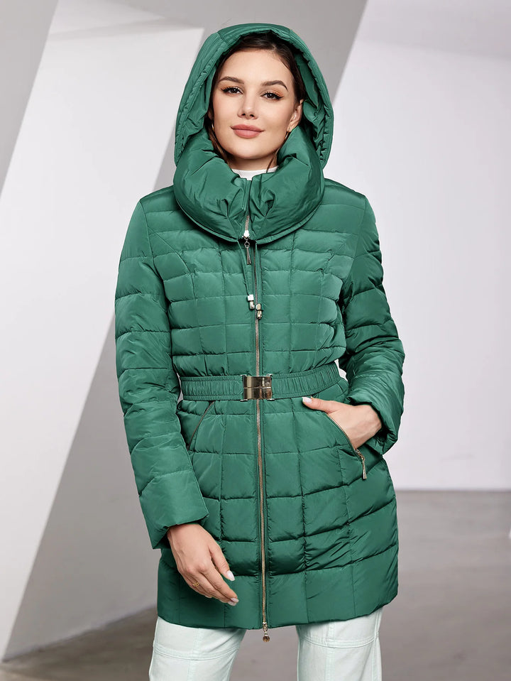 Nordelle | Women's Quilted Puffer Coat with Belt