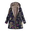 Orla | Vintage Print Woolen Hooded Jacket