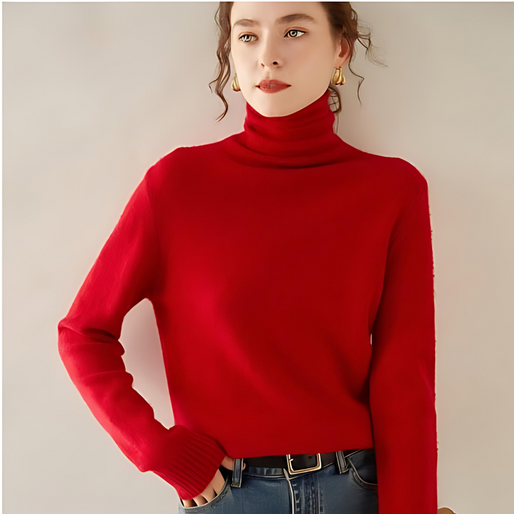 Aria  | Women's Cashmere Pile Collar Sweater