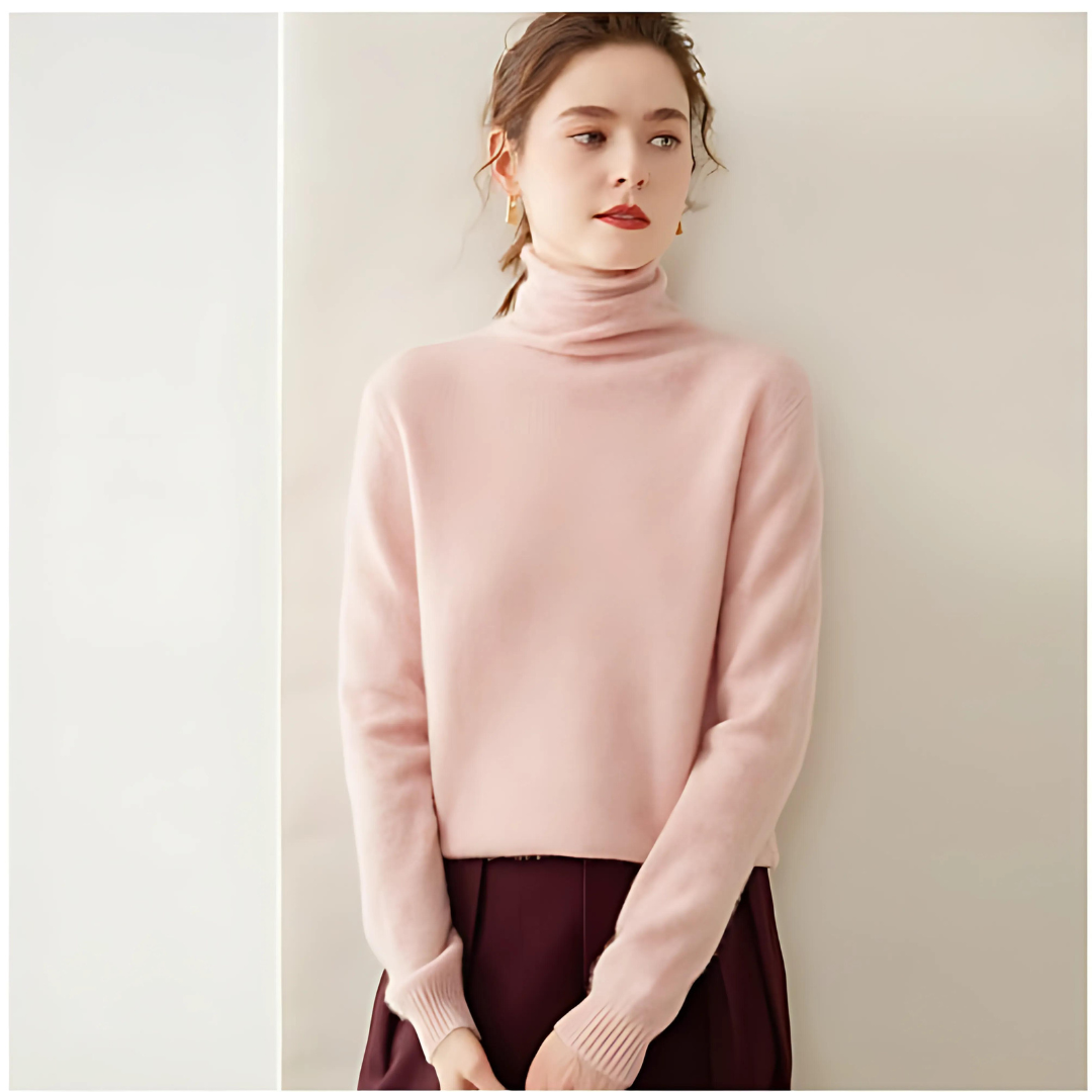 Aria  | Women's Cashmere Pile Collar Sweater