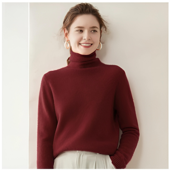 Aria  | Women's Cashmere Pile Collar Sweater