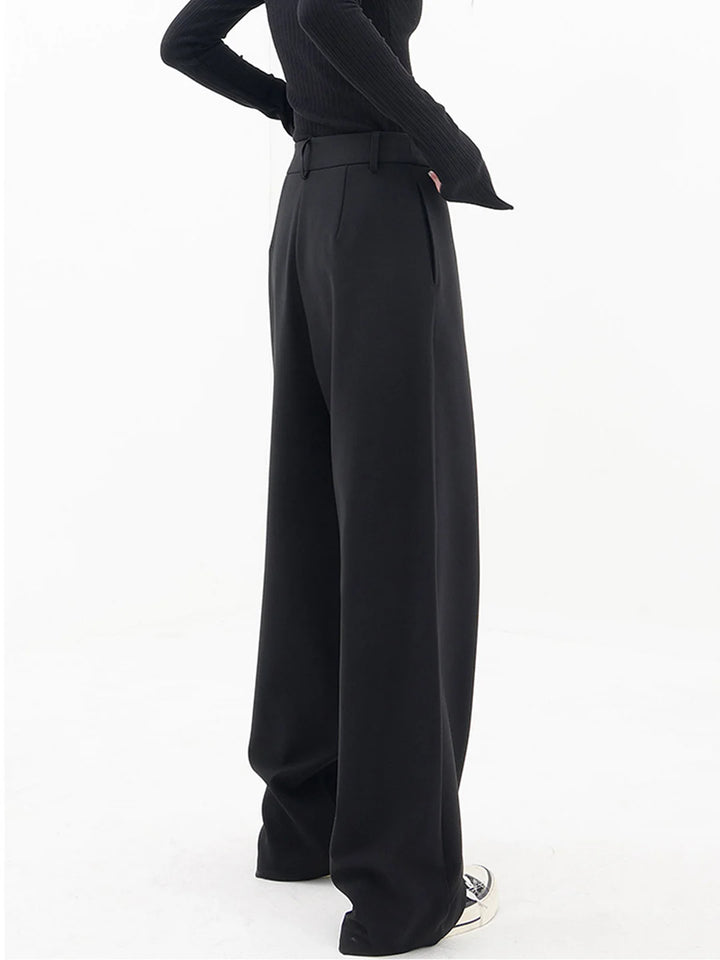 Arden  | Asymmetrical Button Wide-Leg Trousers