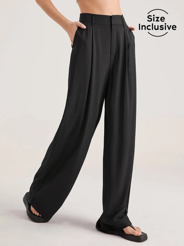 Nova | Oversized Pleat Front High-Waisted Trousers