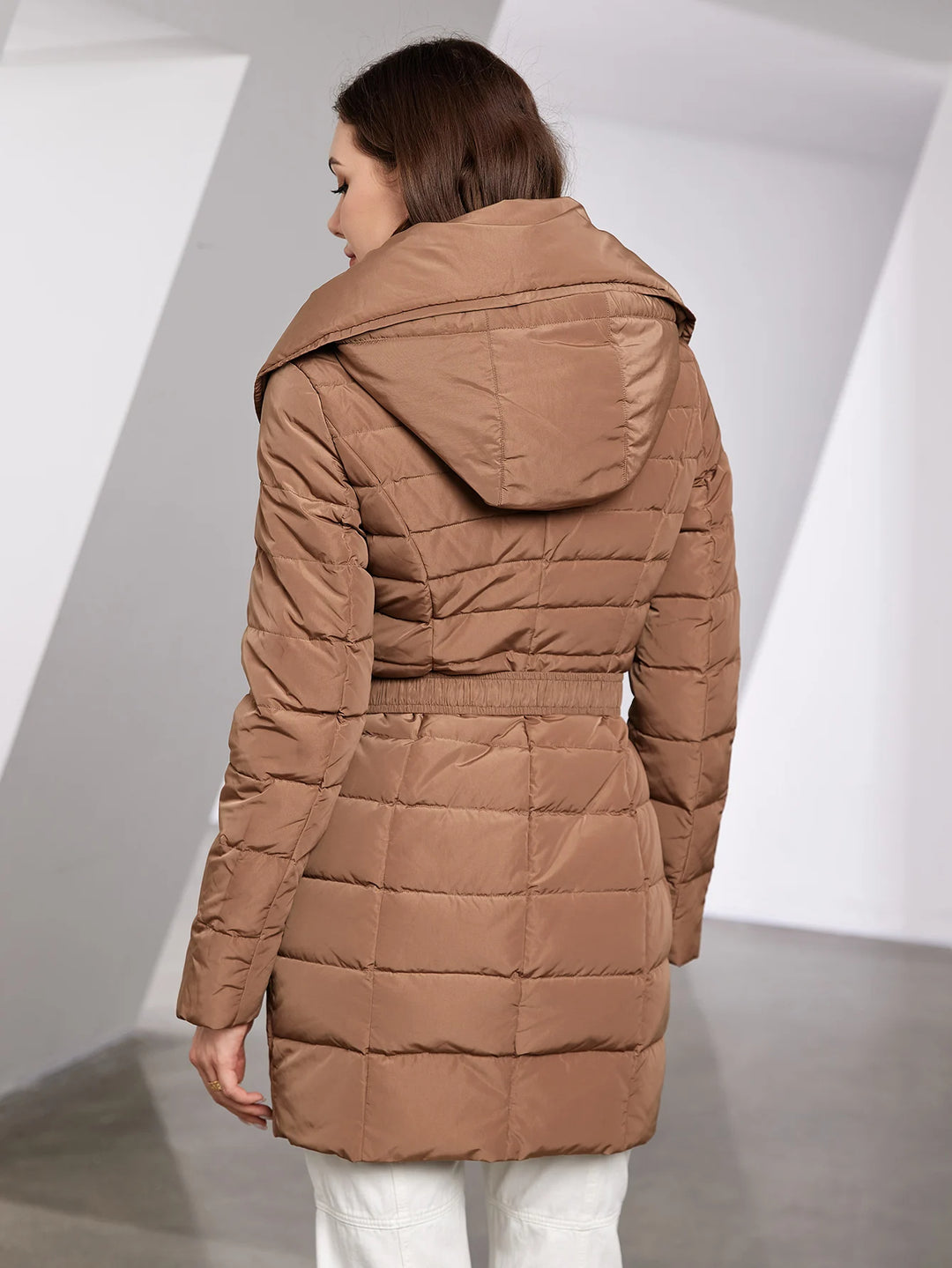 Nordelle | Women's Quilted Puffer Coat with Belt