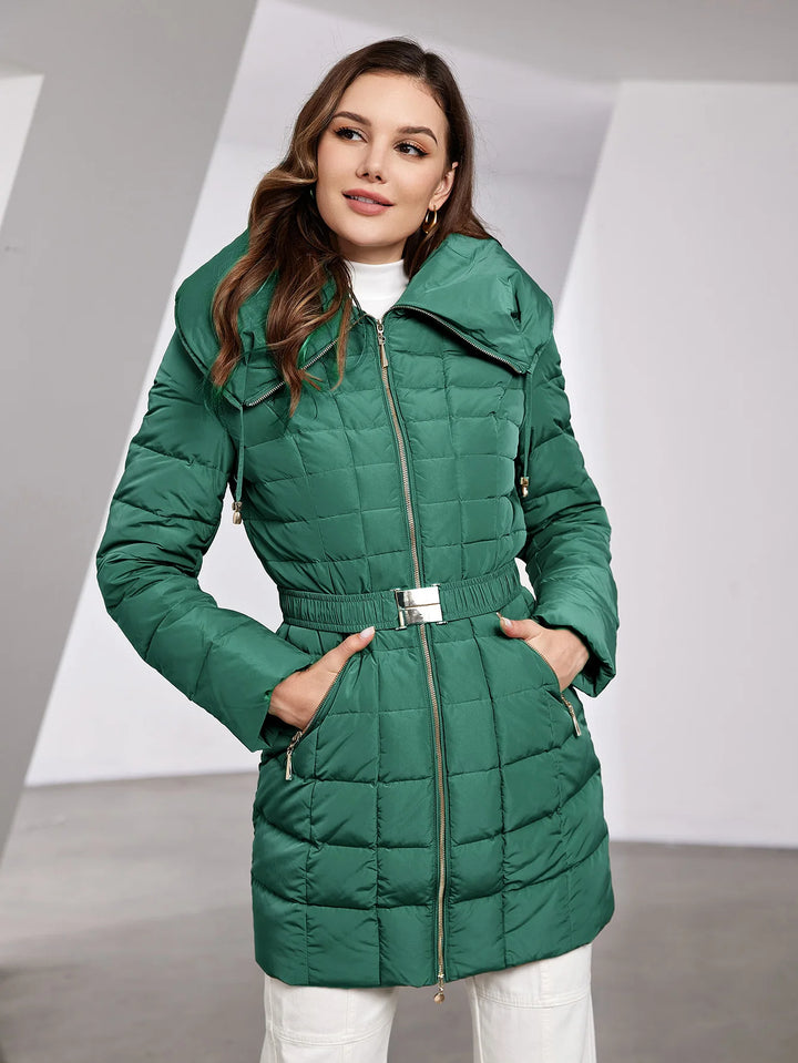 Nordelle | Women's Quilted Puffer Coat with Belt