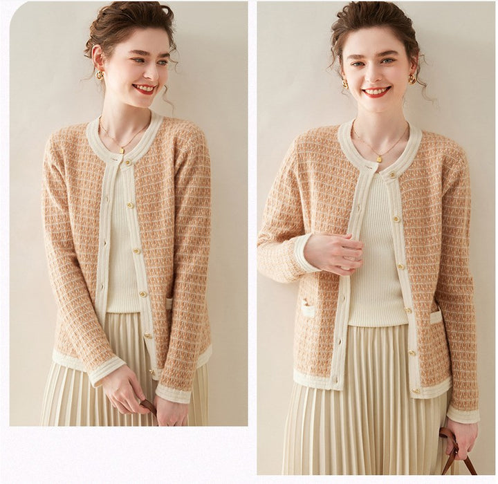 Elysia Luxe Jacquard Cashmere Cardigan