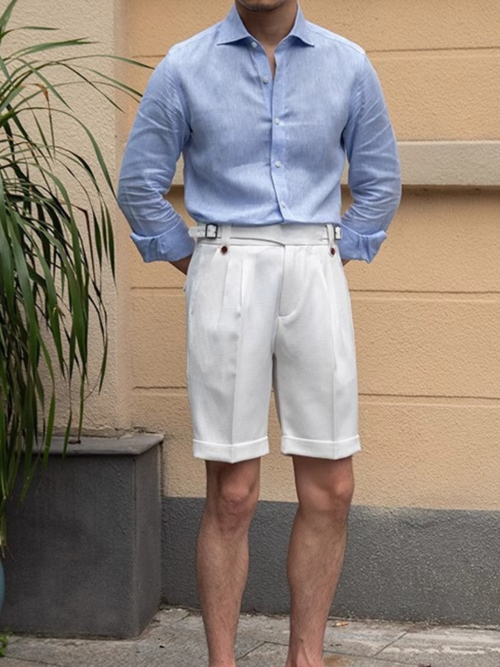 Naples | Men’s High-Waist Suit Shorts