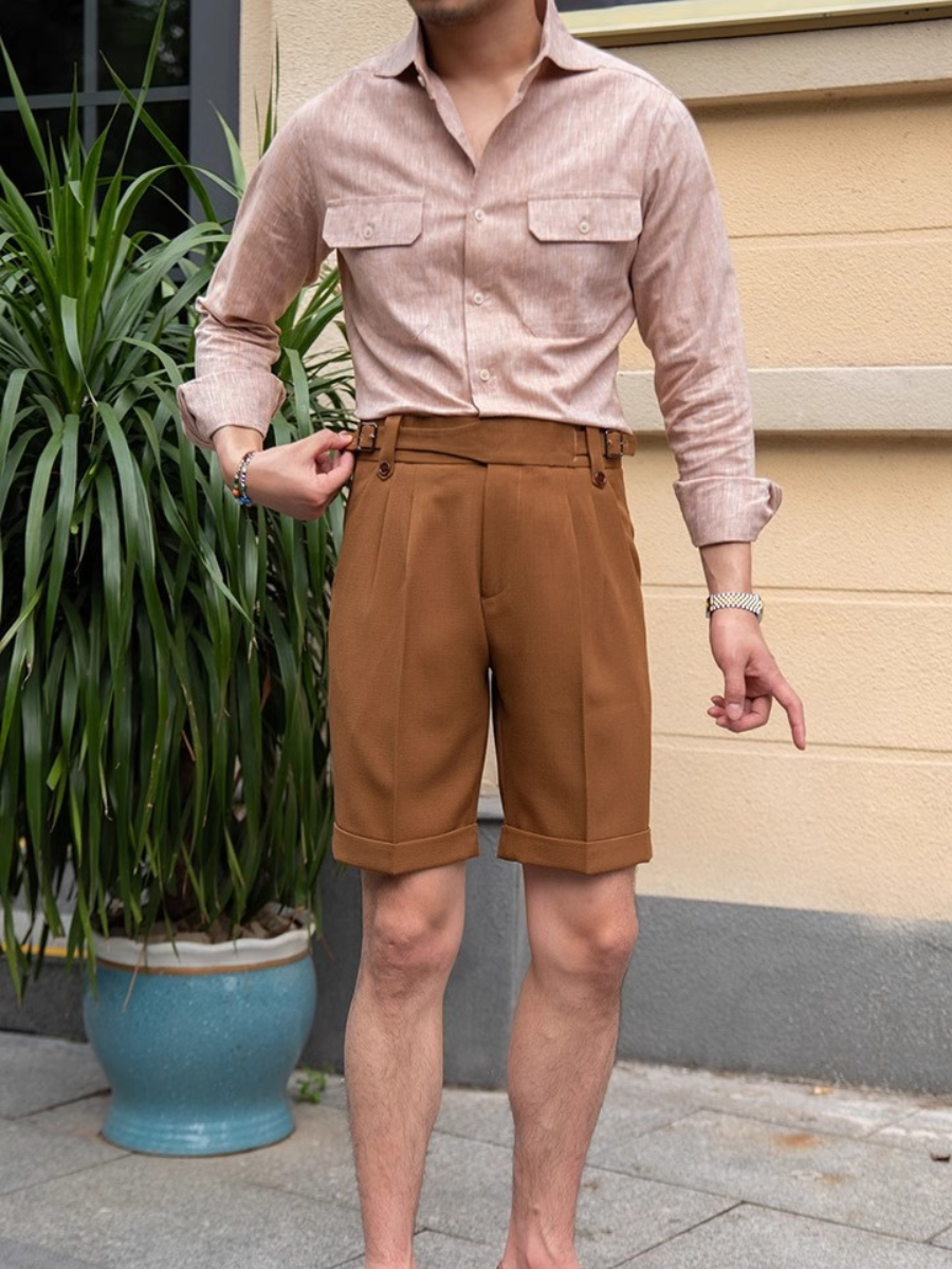 Naples | Men’s High-Waist Suit Shorts