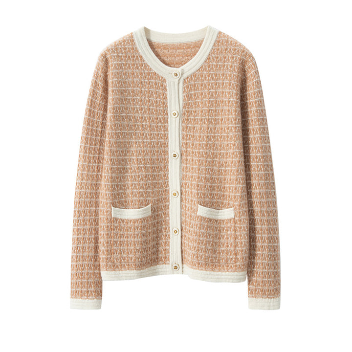 Elysia Luxe Jacquard Cashmere Cardigan