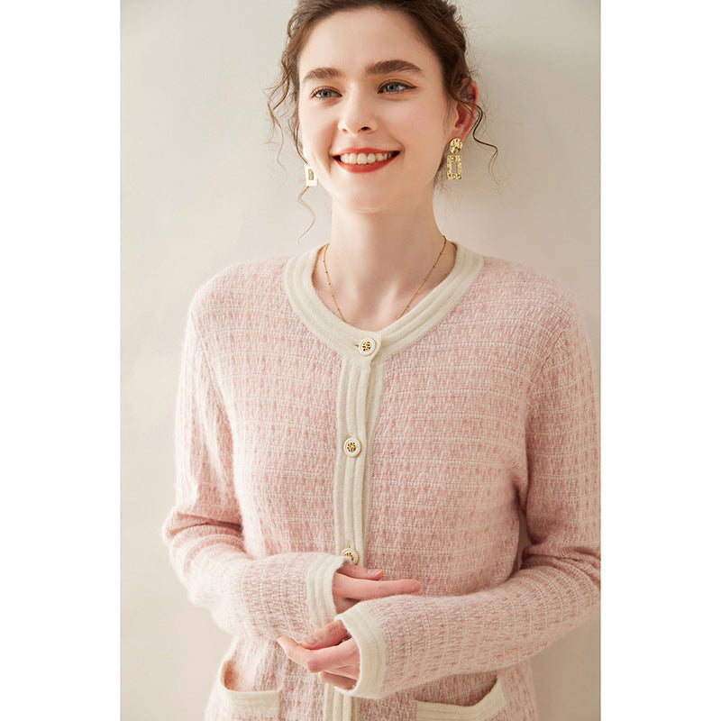 Elysia Luxe Jacquard Cashmere Cardigan