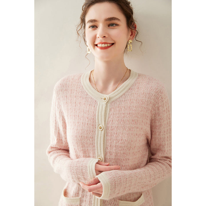 Elysia Luxe Jacquard Cashmere Cardigan