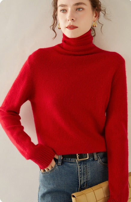 Aria  | Women's Cashmere Pile Collar Sweater