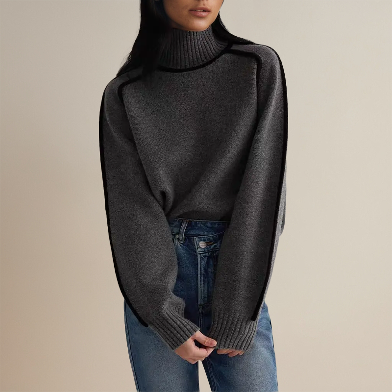 CLAIRE-ELEGANT TURTLENECK SWEATER