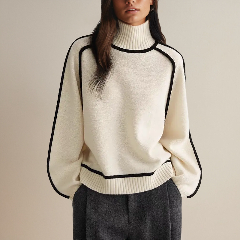 CLAIRE-ELEGANT TURTLENECK SWEATER